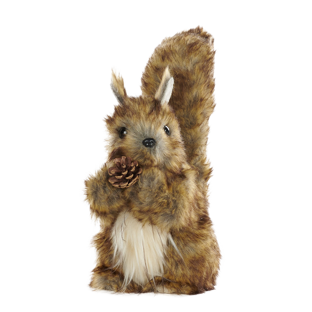 Viv! Christmas Kerstbeeld - Eekhoorn - bruin haar - 30cm