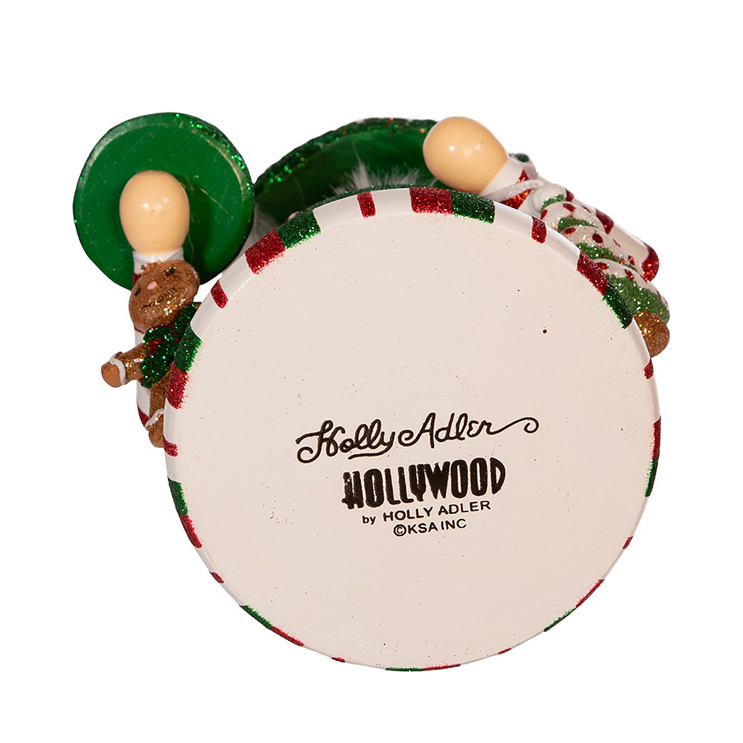 Kurt S. Adler - Hollywood Collection™ Kerst Notenkraker Gingerbread Hoed LED Verlichting - bruin groen rood - 38cm